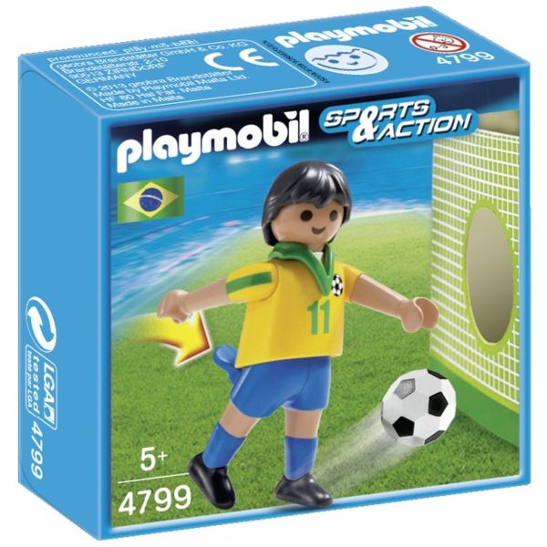 トップブランドのファッション Playmycenter playmobil 4799 jugador de fÚtbol brasil スポーツトイ・アクショントイ