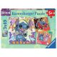 RAVENSBURGER PUZLE DISNEY STITCH 3X49 PIEZAS