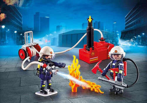PLAYMOBIL - BOMBEROS CON BOMBA DE AGUA
