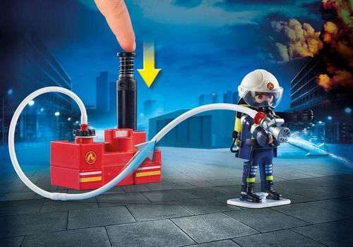 PLAYMOBIL - BOMBEROS CON BOMBA DE AGUA