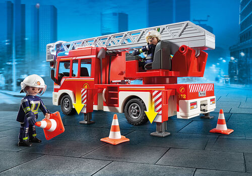 PLAYMOBIL - CAMIÓN DE BOMBEROS CON ESCALERA