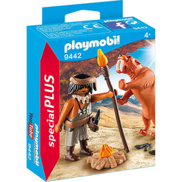 PLAYMOBIL 9442 NEANDERTAL CON TIGRE DIENTES DE SABLE