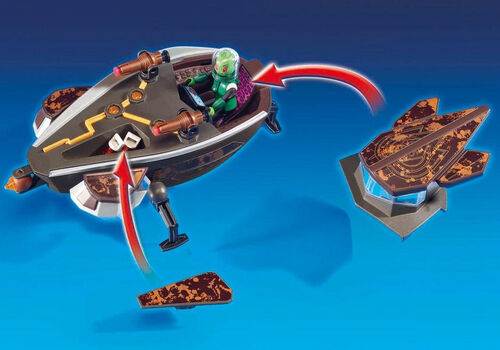 PLAYMOBIL - SUPER 4: AGENTE GENE Y SYKRONIANO CON NAVE