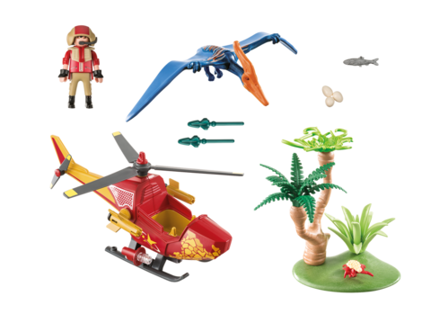 PLAYMOBIL - HELICÓPTERO CON PTEROSAURIO