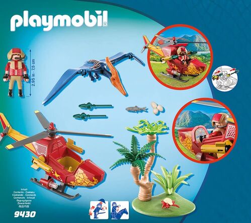 PLAYMOBIL - HELICÓPTERO CON PTEROSAURIO