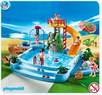 PLAYMOBIL 4858 PISCINA CON TOBOGÁN