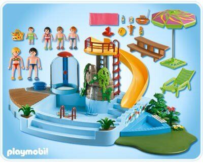 PLAYMOBIL 4858 PISCINA CON TOBOGÁN