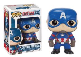 FUNKO POP! CAPITÁN AMÉRCIA: CIVIL WAR - CAPITÁN AMÉRICA, REF: 7223, Nº 125 (Unidad Única - No admite devolución, ver fotos reales del producto)