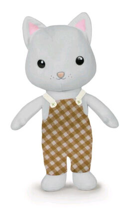 PELUCHE FARM FAMILY - 22 CM - FAMILIA GATO GRIS