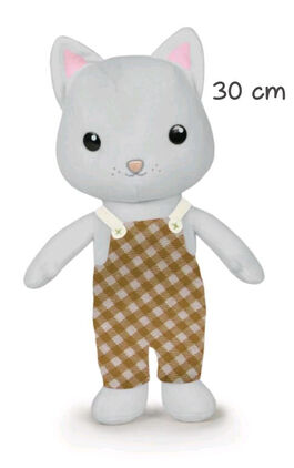 PELUCHE FARM FAMILY - GATO GRIS CHICO 30 CM