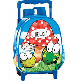 MOCHILA GUARDERÍA CON CARRITO PERONA - TORTUGAS PICNIC 28 CM