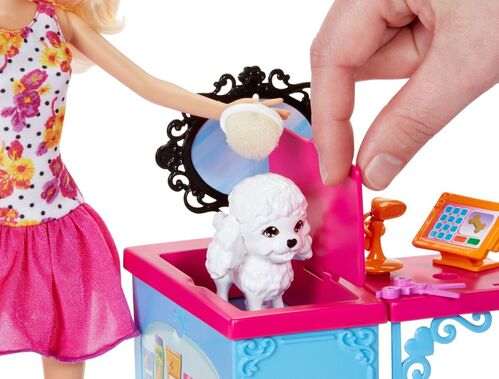 BARBIE BDF49 MALIBU AVE TIENDA DE MASCOTAS + MUÑECA BARBIE