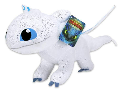 PELUCHE DRAGONS 30cm - LIGHT FURY BRILLA EN LA OSCURIDAD - 760017684-2