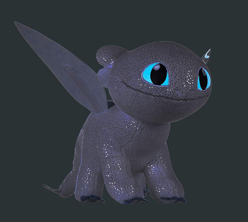PELUCHE DRAGONS 30cm - LIGHT FURY BRILLA EN LA OSCURIDAD - 760017684-2
