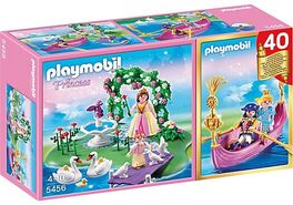 PLAYMOBIL - SET COMPACTO ANIVERSARIO ISLA DE LA PRINCESA + GÓNDOLA ROMÁNTICA
