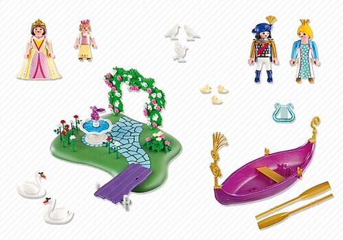 PLAYMOBIL - SET COMPACTO ANIVERSARIO ISLA DE LA PRINCESA + GÓNDOLA ROMÁNTICA