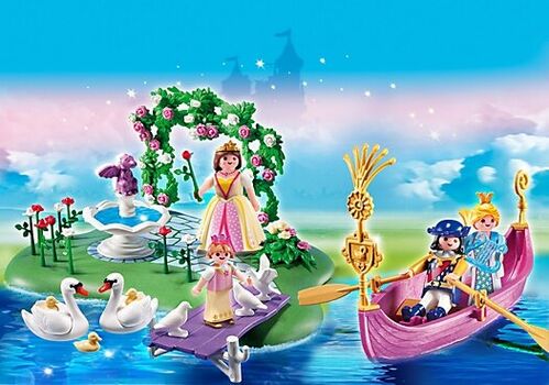 PLAYMOBIL - SET COMPACTO ANIVERSARIO ISLA DE LA PRINCESA + GÓNDOLA ROMÁNTICA