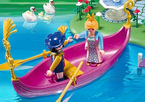 PLAYMOBIL - SET COMPACTO ANIVERSARIO ISLA DE LA PRINCESA + GÓNDOLA ROMÁNTICA