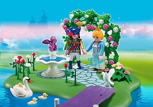PLAYMOBIL - SET COMPACTO ANIVERSARIO ISLA DE LA PRINCESA + GÓNDOLA ROMÁNTICA