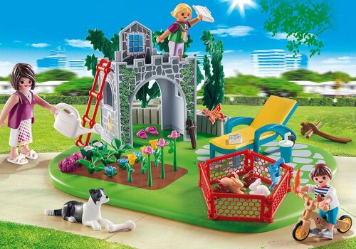 PLAYMOBIL ® 70010 SUPERSET FAMILIA EN EL JARDÍN