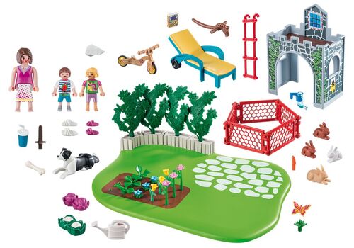 PLAYMOBIL ® 70010 SUPERSET FAMILIA EN EL JARDÍN