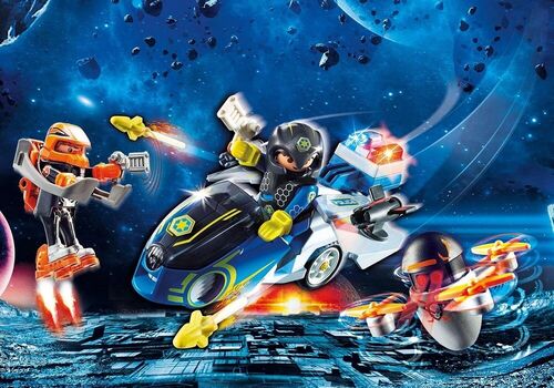 PLAYMOBIL - MOTO DRON DE LA POLICÍA GALÁCTICA