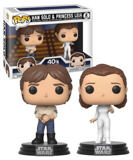 46770 FUNKO POP! Star Wars: Empire Strikes Back - Han Solo & Leia - 40th