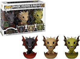 45917 FUNKO POP! Juego de Tronos - 3-Pack Drogon, Viserion, & Rhaegal - ECCC 2020 EXCLUSIVO