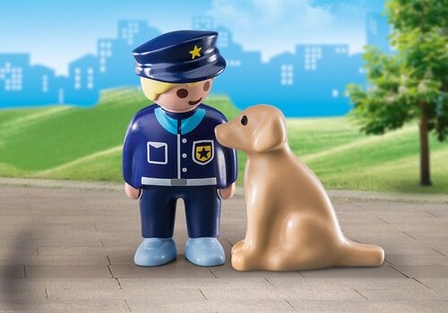 PLAYMOBIL - 1.2.3: POLICÍA CON PERRO