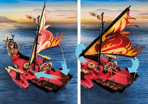 PLAYMOBIL - NOVELMORE: BARCO DE LOS BANDIDOS DE BURNHAM