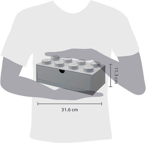 40211740 Cajón de mesa 8 encajes GRIS