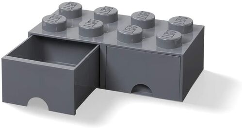 40061754 BRICK with 8 laces with drawers DARK GREY