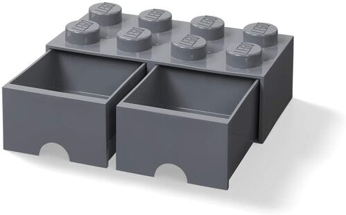 40061754 BRICK with 8 laces with drawers DARK GREY