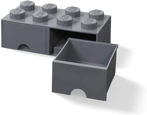 40061754 BRICK with 8 laces with drawers DARK GREY