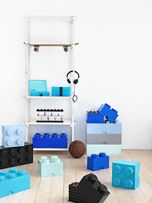 CAJA DE ALMACENAMIENTO LEGO - BRICK DE CUATRO ENCAJES AQUA
