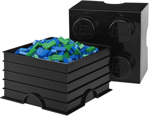CAJA DE ALMACENAMIENTO LEGO - BRICK DE CUATRO ENCAJES GRIS