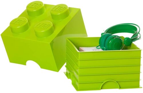40031220 BRICK with 4 laces GREEN LIME