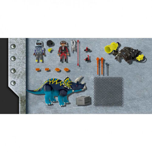 PLAYMOBIL - DINO RISE: TRICERATOPS, DISTURBIOS POR LAS PIEDRAS LEGENDARIAS