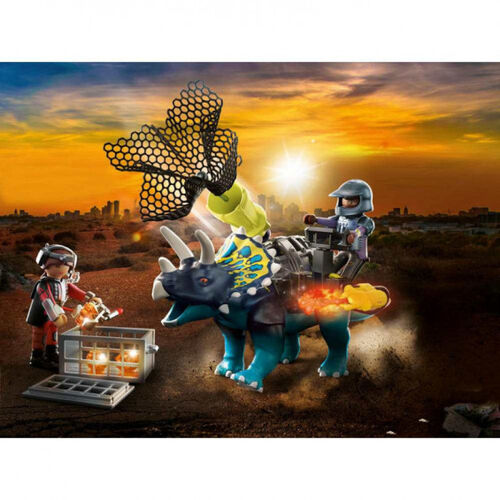 PLAYMOBIL - DINO RISE: TRICERATOPS, DISTURBIOS POR LAS PIEDRAS LEGENDARIAS
