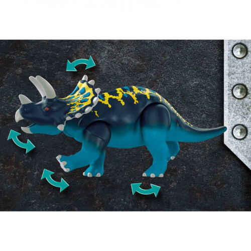PLAYMOBIL - DINO RISE: TRICERATOPS, DISTURBIOS POR LAS PIEDRAS LEGENDARIAS