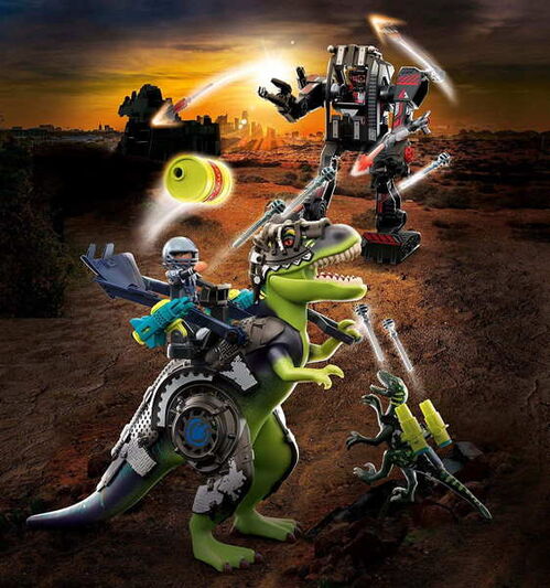 PLAYMOBIL - DINO RISE: T-REX, BATALLA DE LOS GIGANTES