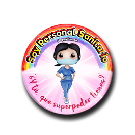 Pin Superheroínas! - Personal Sanitario con Mascarilla 4MCM2