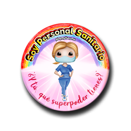 Pin Superheroínas! - Personal Sanitario con Mascarilla 4MCM4