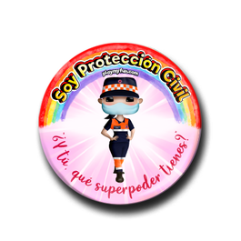 Pin Superheroínas! - Protección Civil with Mask 8MCM2