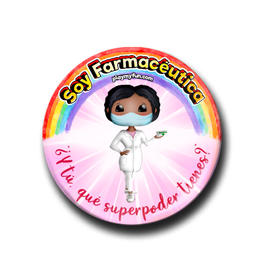 Chapa Superheroínas! - Farmacéutica con Mascarilla 9MCM1