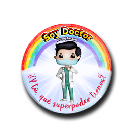 Chapa Superhéroes! - Doctor con Mascarilla 2HCM2