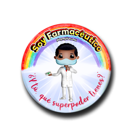 Pin Superhéroes! - Farmacéutico con Mascarilla 9HCM1