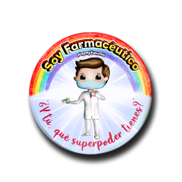 Pin Superhéroes! - Farmacéutico con Mascarilla 9HCM3
