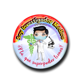 Chapa Superhéroes! - Investigador Médico con Mascarilla 10HCM2