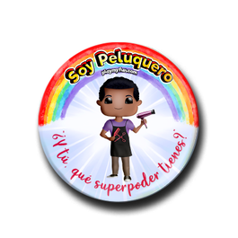 Pin Superhéroes! - Peluquero 27HSM1